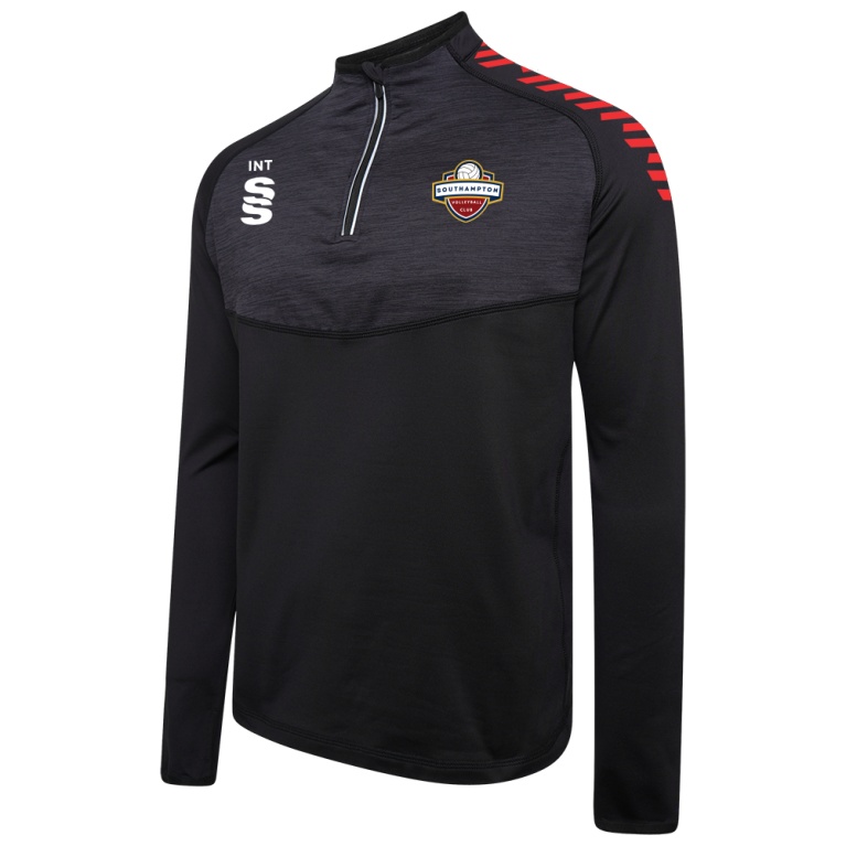 Southampton Volleyball Club - 1/4 Zip Dual Performance Top :  Black